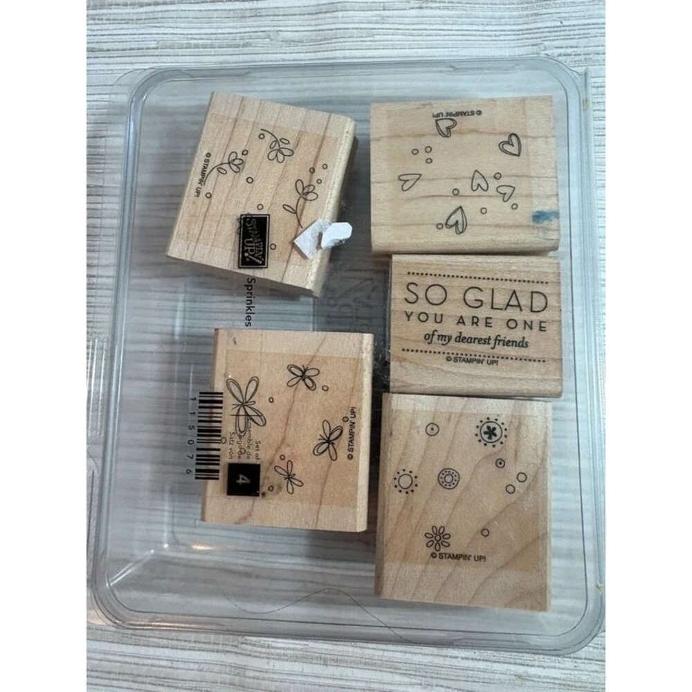 Stampin up stamp set friends hearts butterflies